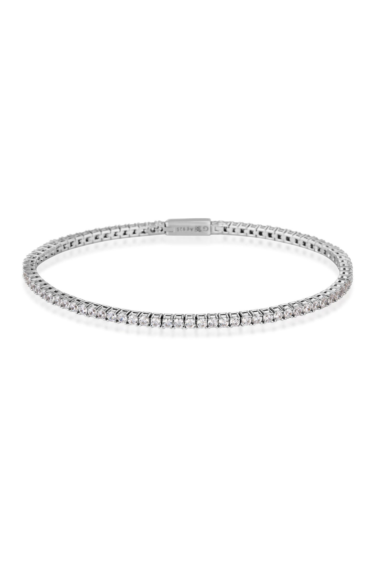 MILESTONE 2MM TENNIS BRACELET IN SILVER