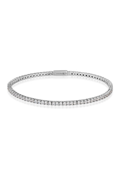 MILESTONE 2MM TENNIS BRACELET IN SILVER