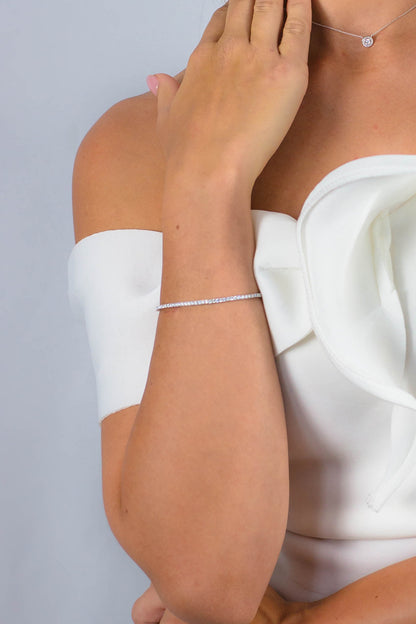 MILESTONE 2MM TENNIS BRACELET IN SILVER