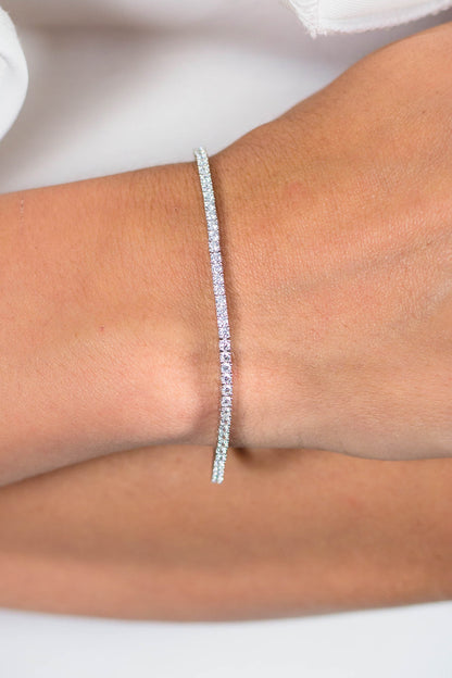MILESTONE 2MM TENNIS BRACELET IN SILVER