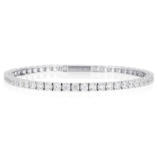 SELENA 3MM TENNIS BRACELET SMALL 16.5CM SILVER