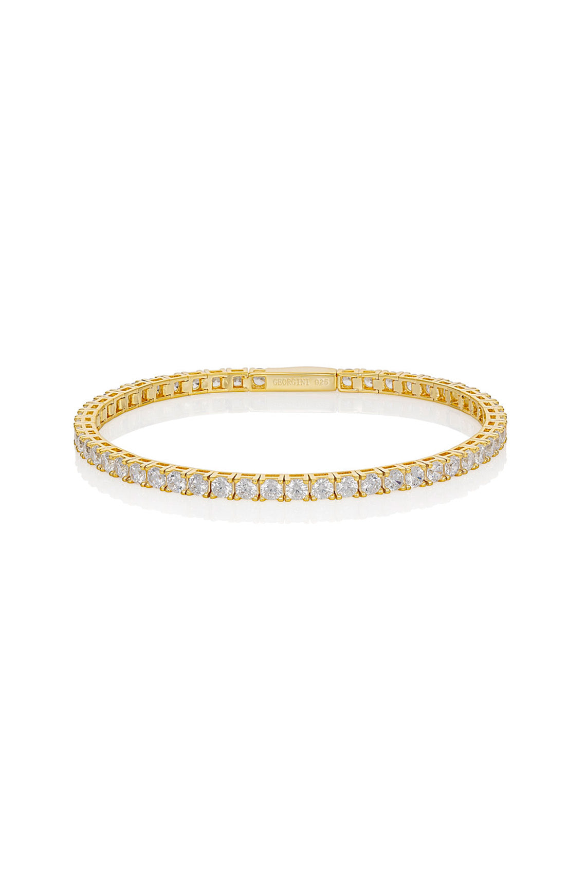 SELENA 3MM TENNIS BRACELET GOLD SMALL 16.5CM