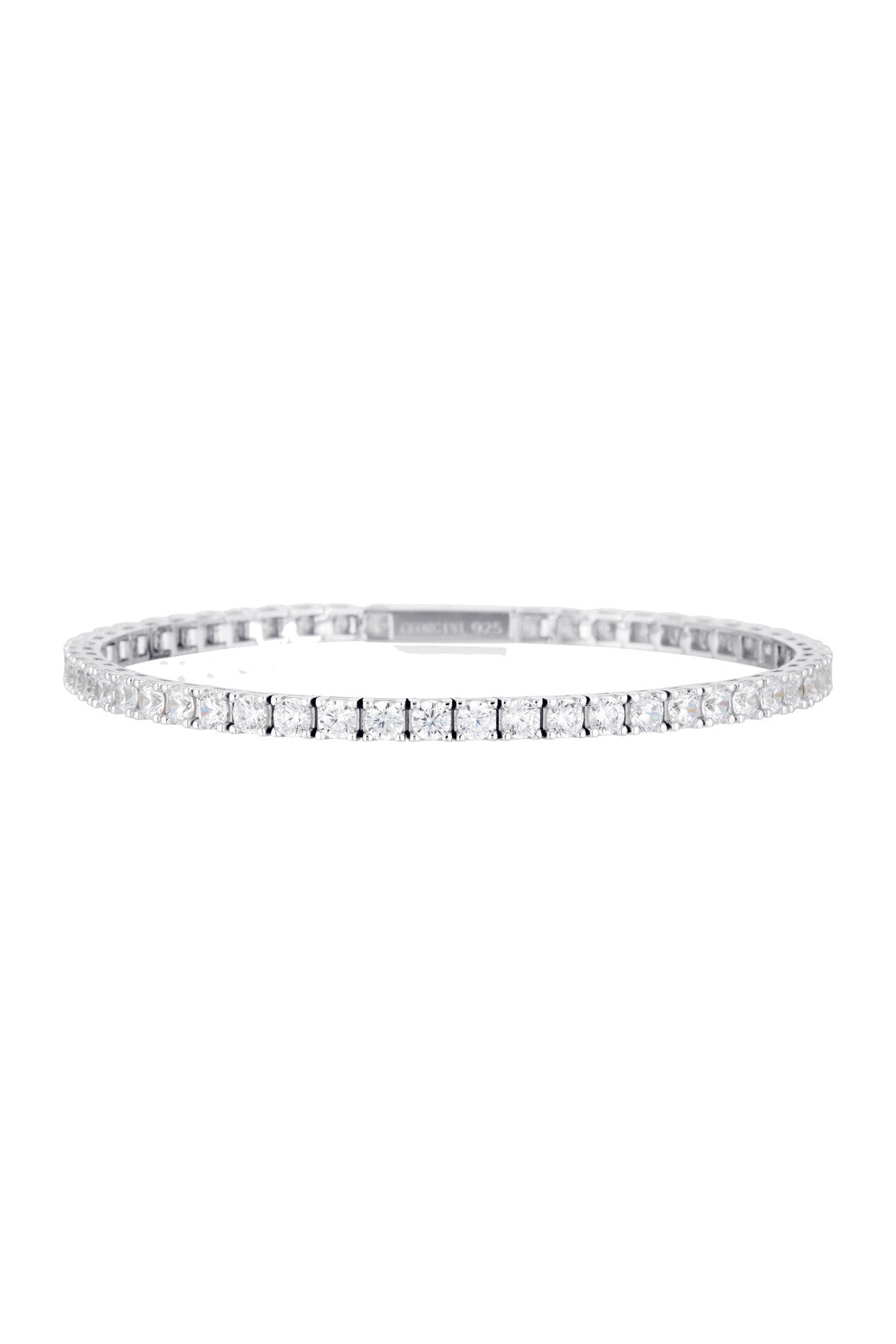 SELENA 3MM TENNIS BRACELET LARGE 19.5CM SILVER