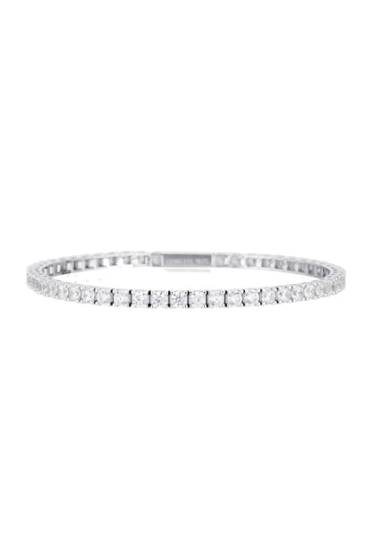 SELENA 3MM TENNIS BRACELET LARGE 19.5CM SILVER