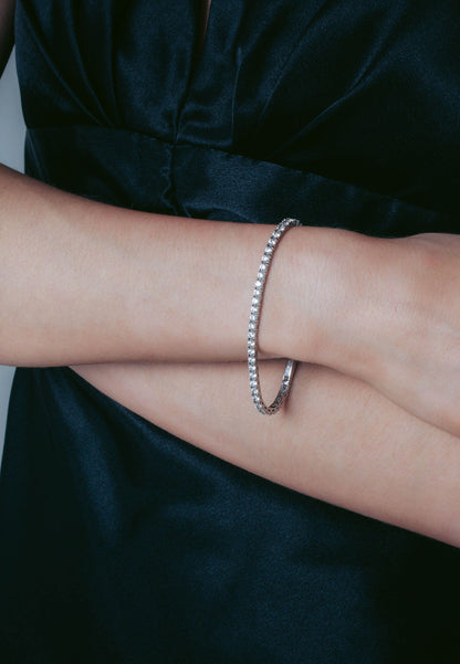 SELENA 3MM TENNIS BRACELET LARGE 19.5CM SILVER