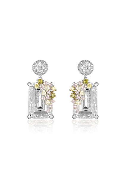 SUMMER SORBET BUBBLEGUM BLOSSOM MULTI COLOURED EARRINGS SILVER