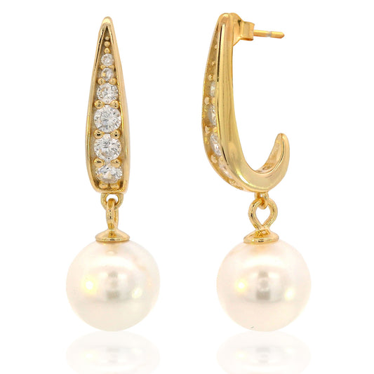 ADAGIO SERENE SHINE PEARL EARRINGS GOLD