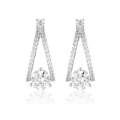 RED CARPET CHAMPAGNE EARRINGS SILVER