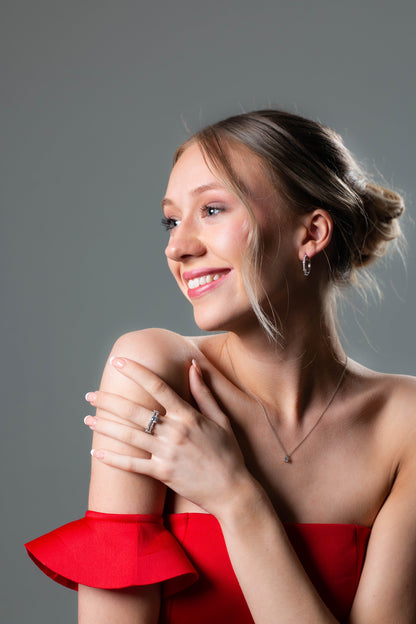RED CARPET GALA EARRINGS SILVER