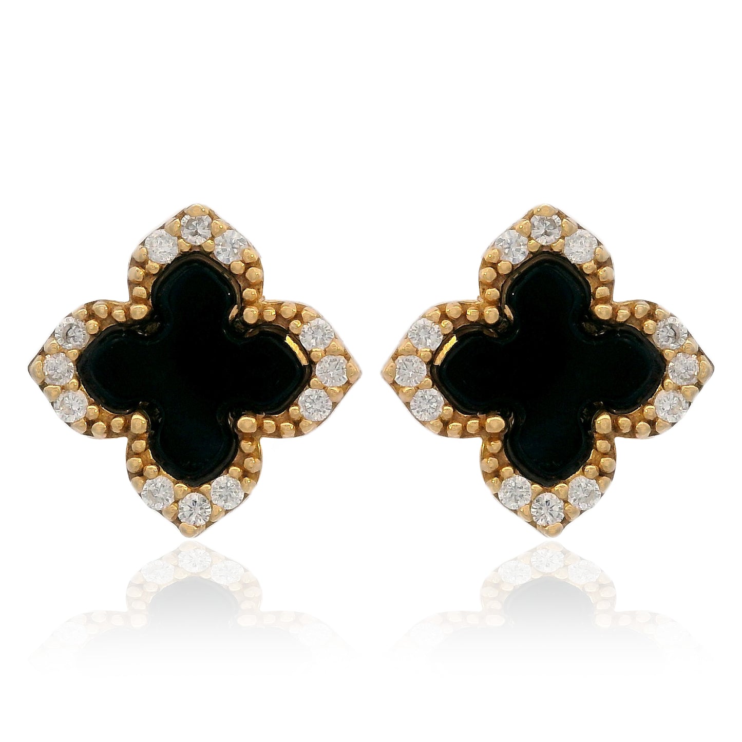 SYDNEY SOIRÉE FAIRWATER MOTHER OF PEARL STUD EARRINGS GOLD