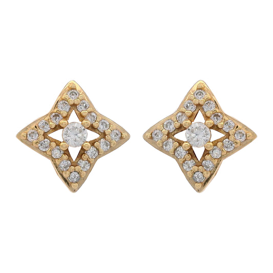 GEORGINI MIDNIGHT VELVET FAIRWATER PETITE EARRINGS GOLD