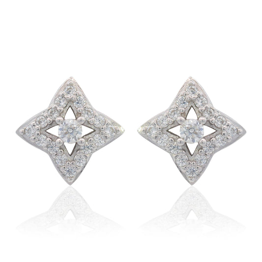 GEORGINI MIDNIGHT VELVET FAIRWATER PETITE EARRINGS SILVER