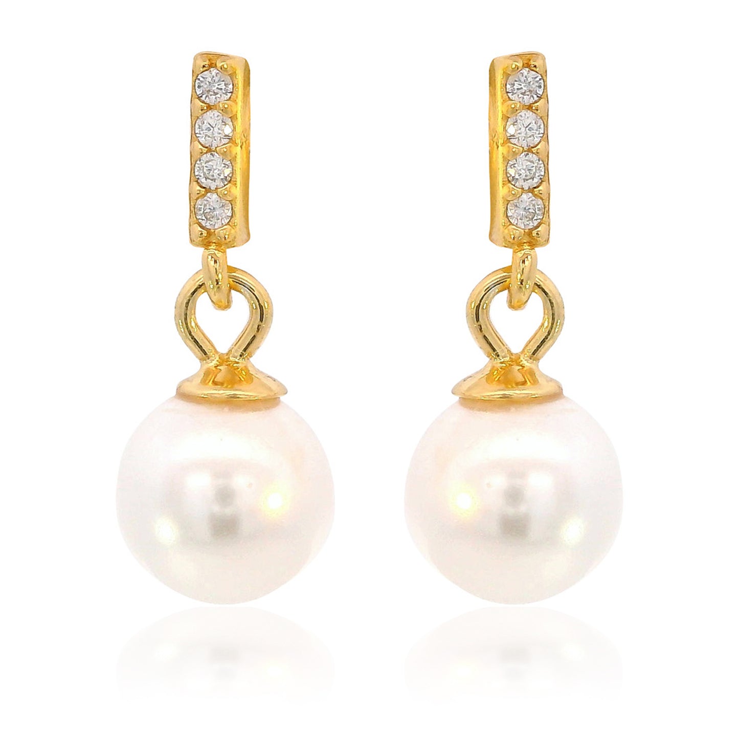 ADAGIO EFFORTLESS GLOW BAR DANGLE PEARL EARRINGS GOLD
