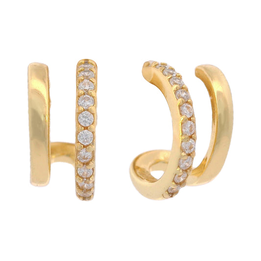 GEORGINI MIDNIGHT VELVET RATRI DOUBLE EARRING GOLD