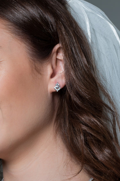 ICONIC BRIDAL PENELOPE EARRING SILVER