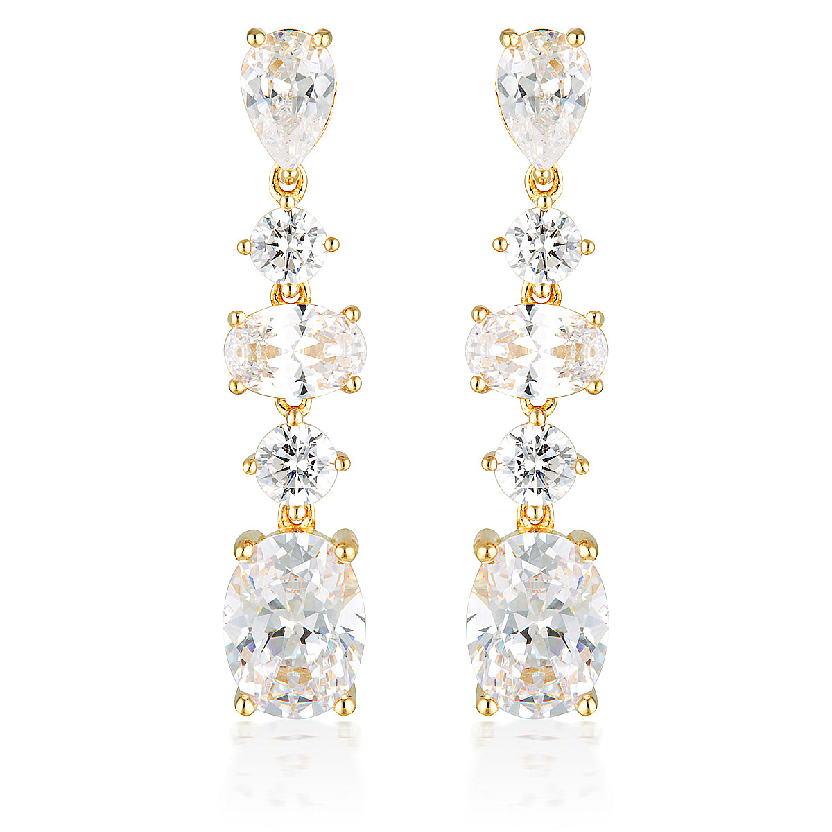 ICONIC BRIDAL CHRISTINA EARRINGS GOLD