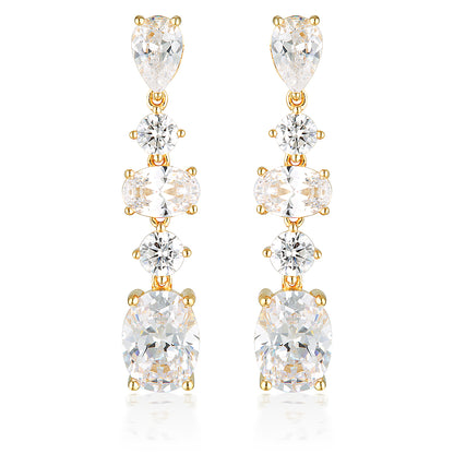 ICONIC BRIDAL CHRISTINA EARRINGS GOLD