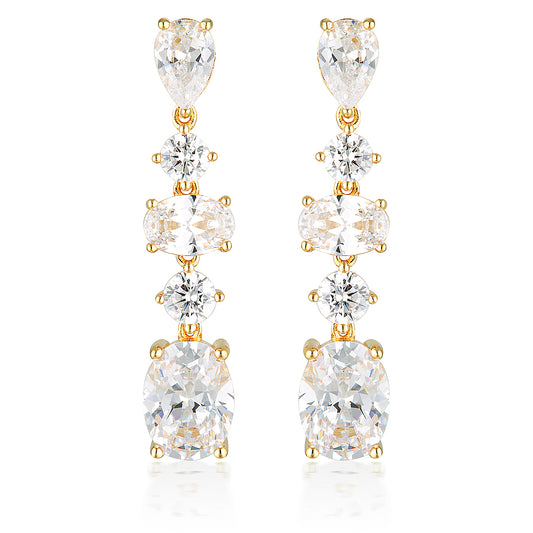 ICONIC BRIDAL CHRISTINA EARRINGS GOLD
