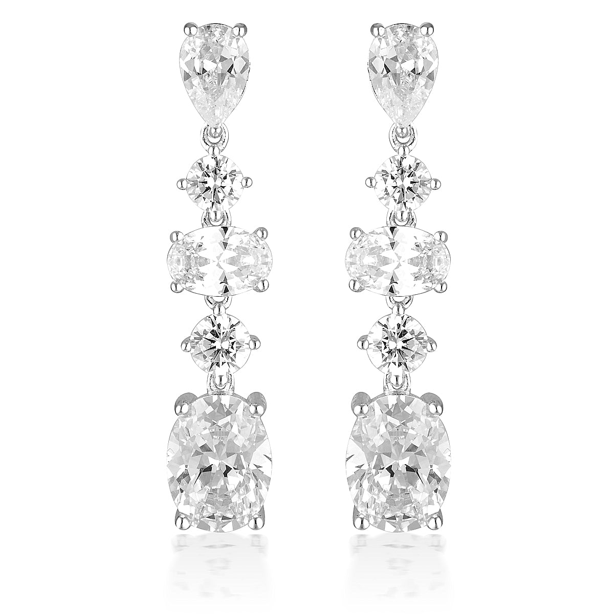 ICONIC BRIDAL CHRISTINA EARRINGS SILVER