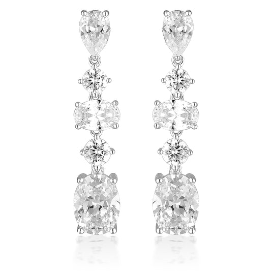 ICONIC BRIDAL CHRISTINA EARRINGS SILVER