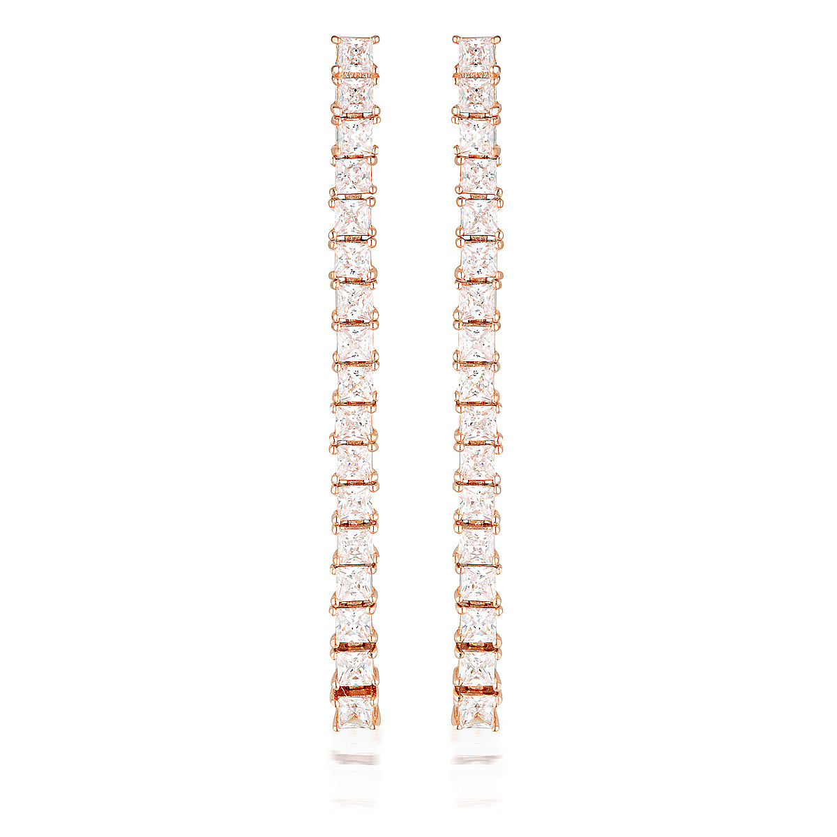 ICONIC BRIDAL VERA EARRINGS ROSE GOLD