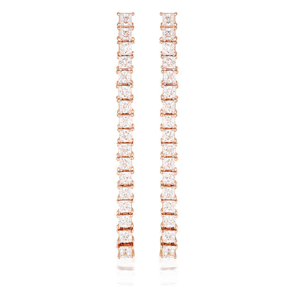 ICONIC BRIDAL VERA EARRINGS ROSE GOLD