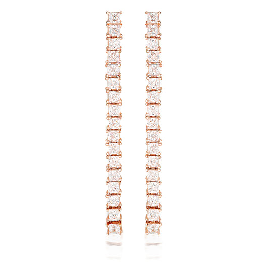 ICONIC BRIDAL VERA EARRINGS ROSE GOLD