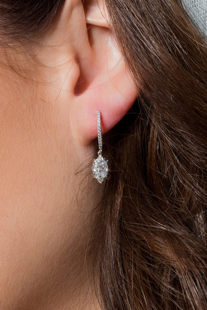 ICONIC BRIDAL ELOISE EARRINGS SILVER