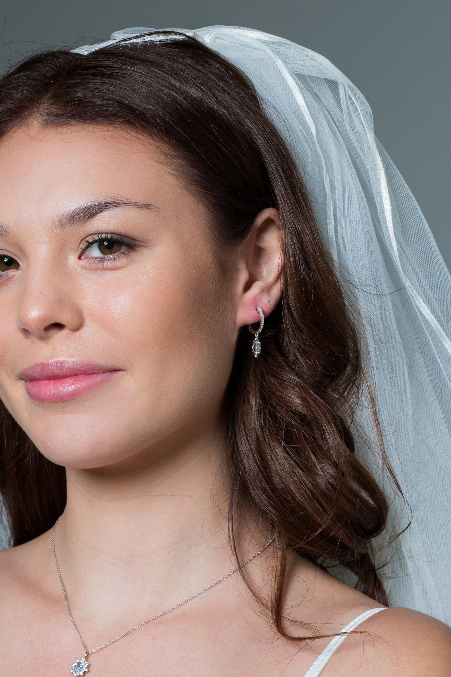 ICONIC BRIDAL ELOISE EARRINGS SILVER
