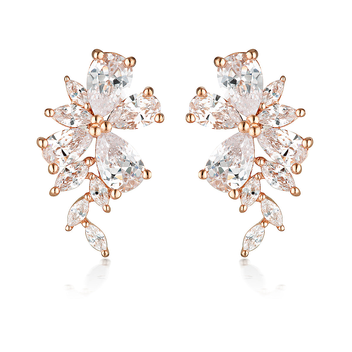ICONIC BRIDAL HYACINTH EARRINGS ROSE GOLD