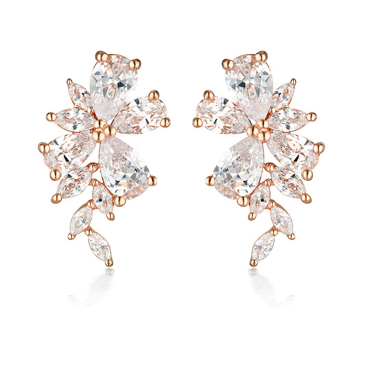 ICONIC BRIDAL HYACINTH EARRINGS ROSE GOLD