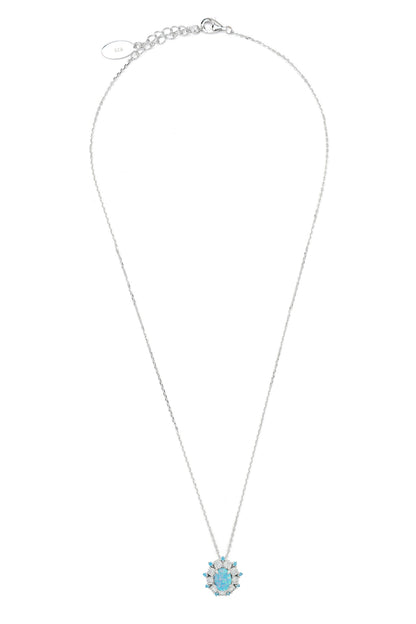 OPAL GLOW BARANGAROO BLUE CREATED OPAL PENDANT