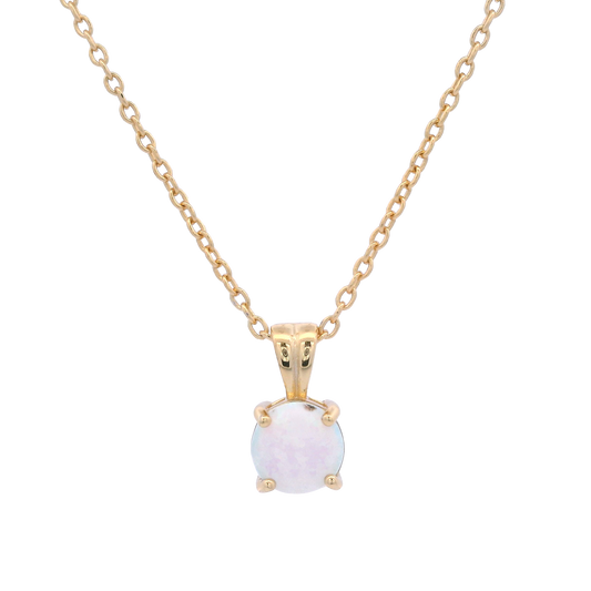 GEORGINI WISTERIA CREATED OPAL PENDANT GOLD