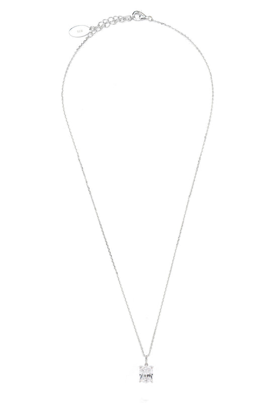 SYDNEY SOIRÉE  ELAINE CUSHION CUT PENDANT SILVER