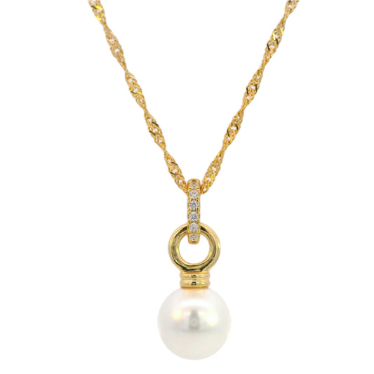 ADAGIO PEARL DUO PENDANT GOLD