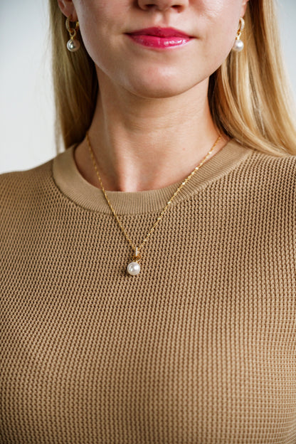 ADAGIO PEARL DUO PENDANT GOLD