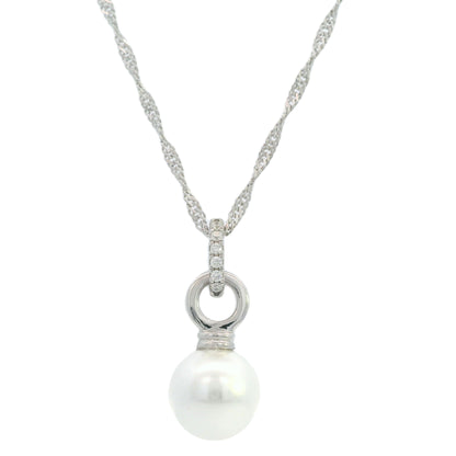 ADAGIO PEARL DUO PENDANT SILVER