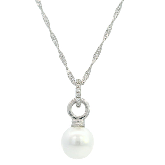 ADAGIO PEARL DUO PENDANT SILVER