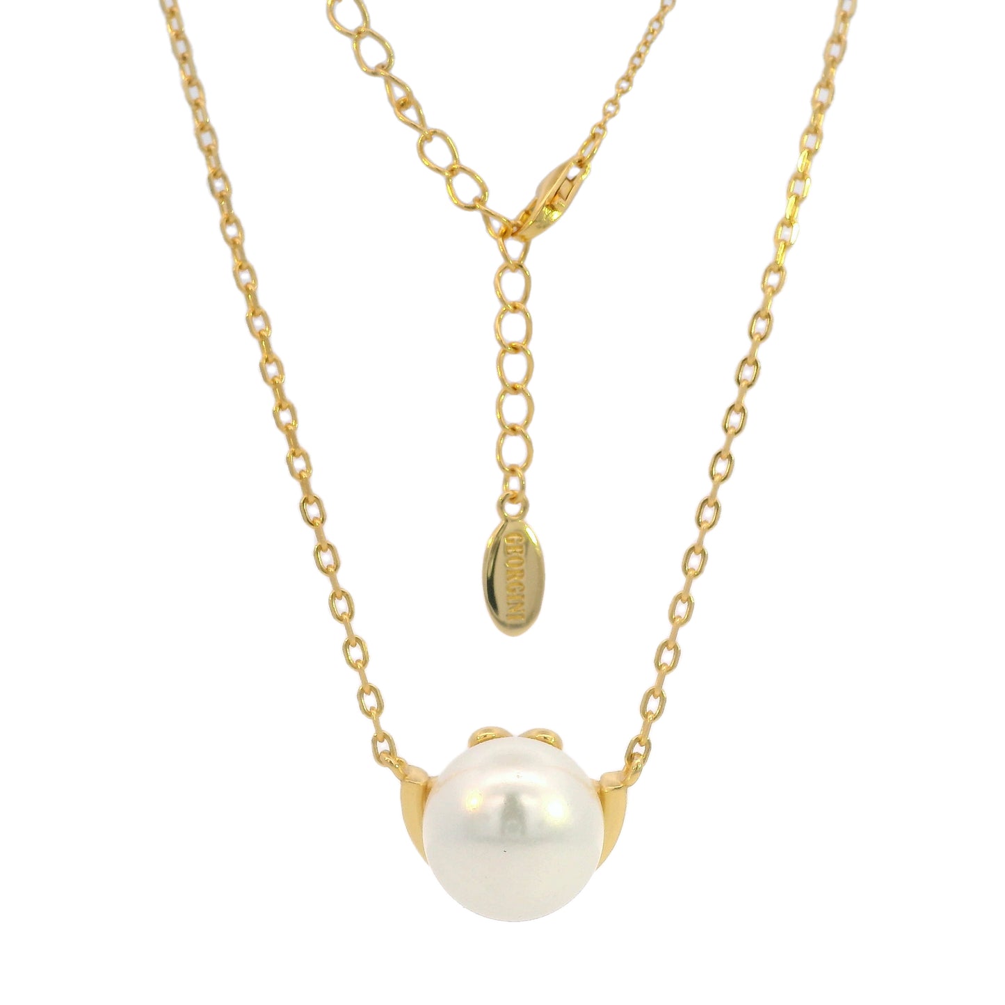ADAGIO CRESCENT NINE-2-FIVE PEARL NECKLACE GOLD