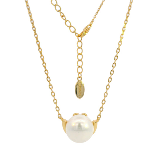 ADAGIO CRESCENT NINE-2-FIVE PEARL NECKLACE GOLD