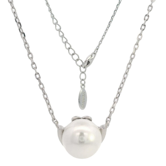 ADAGIO CRESCENT NINE-2-FIVE PEARL NECKLACE SILVER