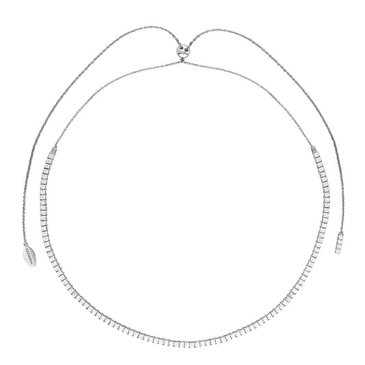 ICONIC BRIDAL VERA NECKLACE SILVER ADJUSTABLE