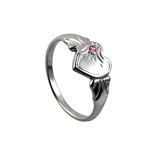 925 Sterling Silver Birthstone Signet Ring