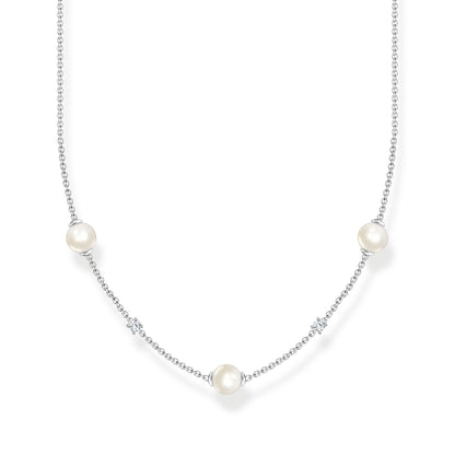 Thomas Sabo Necklace pearls and white stones silver
