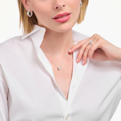 THOMAS SABO Necklace with ring pendant and white zirconia