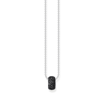 THOMAS SABO Necklace with ring pendant and black zirconia