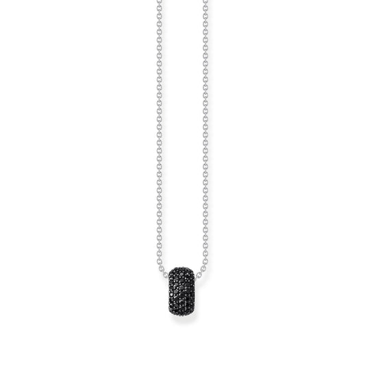 THOMAS SABO Necklace with ring pendant and black zirconia