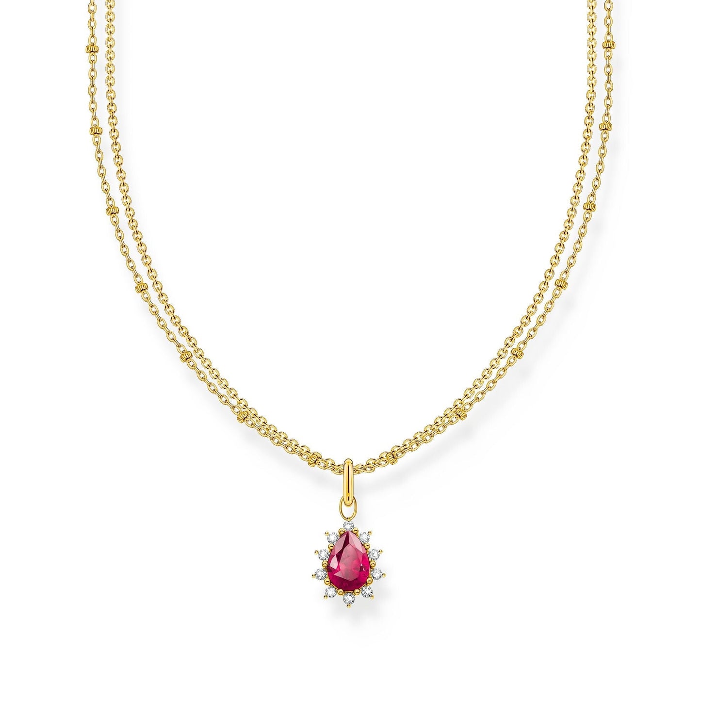 THOMAS SABO Vintage Romance double-row necklace with pendant