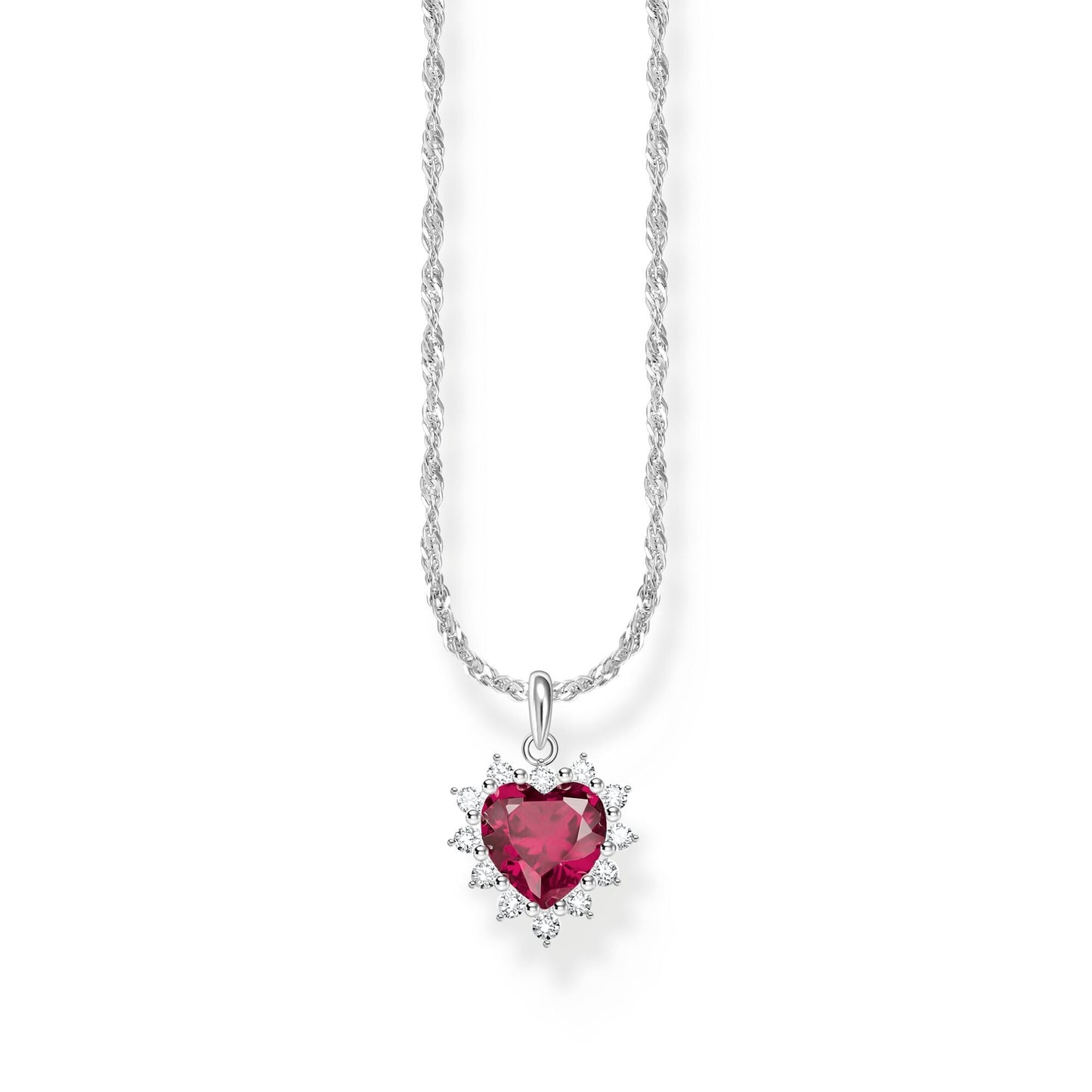 THOMAS SABO Romantic Ruby Heart Pendant Necklace