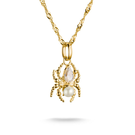 THOMAS SABO Gold Spider Pearl Necklace